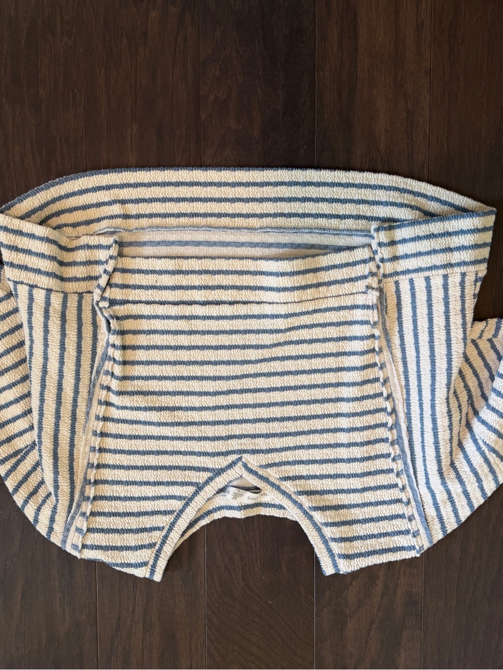 Altar'd State Blue and White Striped Cropped Sweater